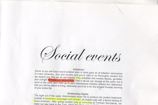 LSE rugby club sexist leaflet