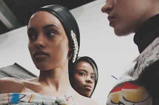H by Hakaan Yildirim AW15 Womenswear Dazed backstage turban