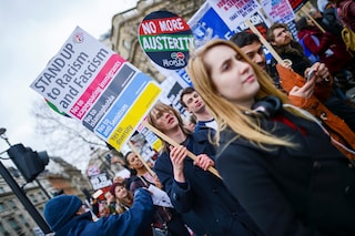 Anti-racism demonstration London UK