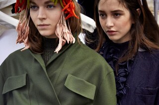 Erika Cavallini AW15 Dazed backstage Womenswear petals coat