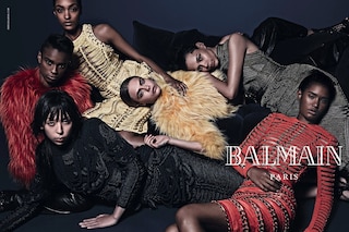 Balmain AW14 campaign Cara Delevingne Binx Jourdan Dunn