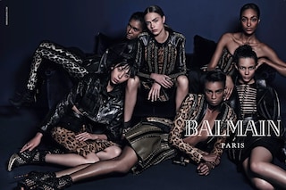 Balmain AW14 campaign Cara Delevingne Binx Jourdan Dunn