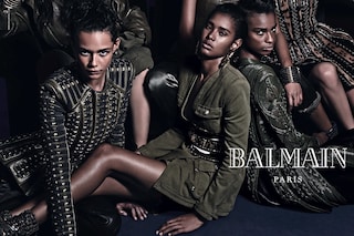 Balmain AW14 campaign Binx Walton Ysaunny Brito Kayla Scott 