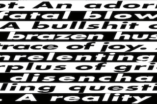 Barbara Kruger, still from the video “Untitled (No Comment)”