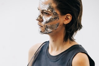Eckhaus Latta AW22, sequin makeup