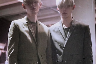 Juun.J AW15 Backstage Dazed Paris Khaki Grey Suit Pockets 