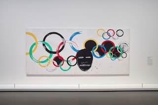 Exhibition_View_of_Basquiat_x_Warhol_Painting_Four