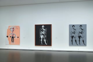 Exhibition_View_of_Basquiat_x_Warhol_Painting_Four