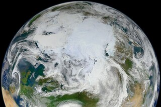 Earth&#39;s northern hmisphere, the Arctic, Europe, and Asia