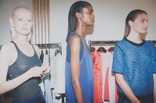 Backstage at Pringle SS15 