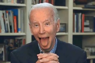 Joe Biden sticks his tongue out in deepfake image