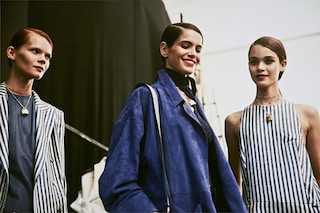Backstage at Trussardi SS15
