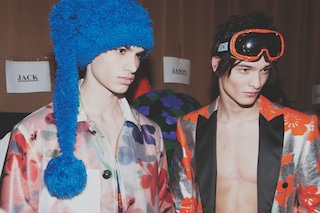 Backstage at Moschino Mens AW15
