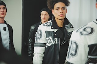 Philipp Plein AW15 Leather Sportswear Black &amp; White Biker