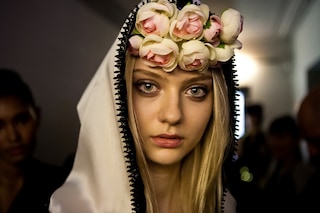 Jean Paul Gaultier Haute Couture SS15 backstage wedding