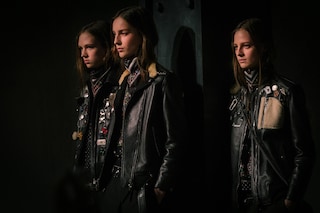 Coach AW15 Shearling Zips Leather Womenswear Neck Scarf