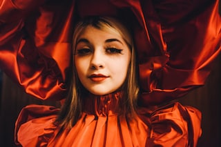 Pam Hogg AW15, Dazed backstage, womenswear, red riding hood