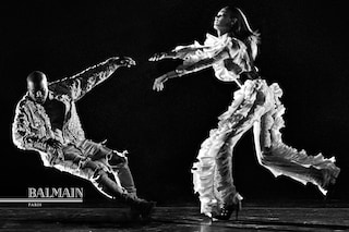 Balmain AW16 campaign Kim Kanye Wolves video