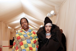 A$AP Rocky and Rihanna attend the 2021 Met Gala 
