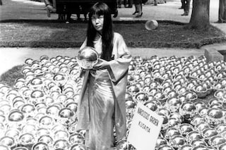 Yayoi Kusama with “Narcissus Garden” (1966)