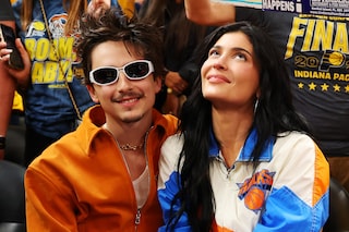 Timoth&#233;e Chalamet and Kylie Jenner at the Knicks game