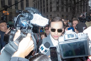 George Santos outside of Manhattan, New York 2023