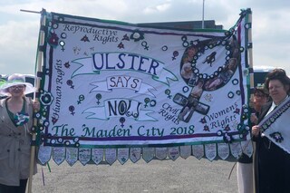 Women&#39;s procession in Belfast