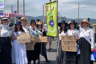 Women&#39;s procession in Belfast