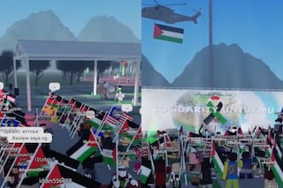 Palestine Roblox protest