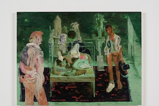 Salman Toor, Museum Boys (2021), Oil on panel, 