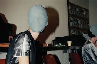 A model backstage at Margiela AW95