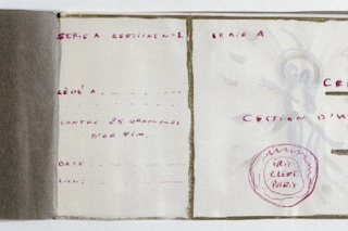  Yves Klein Checkbook: Certificate No. 1, assignme