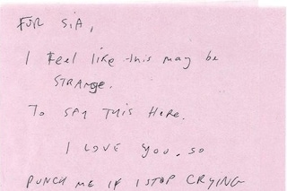 ShiaLaBeouf Sia Letter