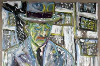 Man On Snowy Street (detail), 2009, courtesy of th