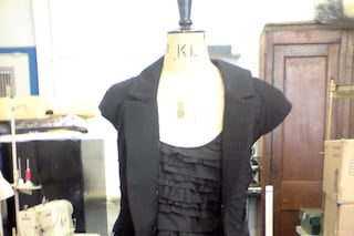 Erika Trotzig gusset patchwork coat.