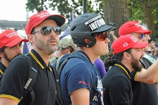 Proud Boys wearing Fred Perry shirts