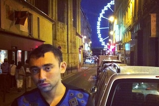  With Nicola [Formichetti] in Paris after a show. 