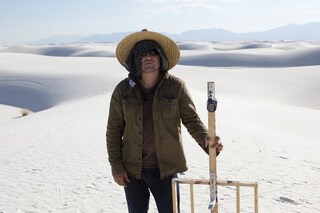 William Lamson on location in the desert 