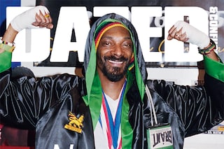 SNOOP DOGG wears satin boxing robe by EVERLAST; t-