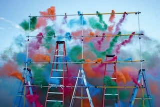 Olaf Breuning’s Smoke Performance