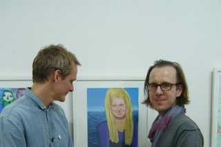 Painting by Terri Bowden in the background.