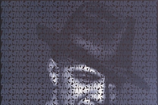 Portrait AK47 of John Galliano by Zhang Dali.