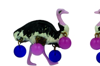 Pair of Ostrich Clips, Circus Collection (Summer 1