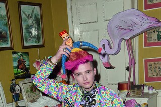 Billy Thurlow, freelance fashion assistant, wears 
