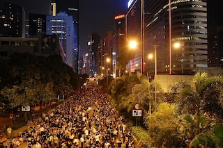 Hong Kong protest near Wan Chai