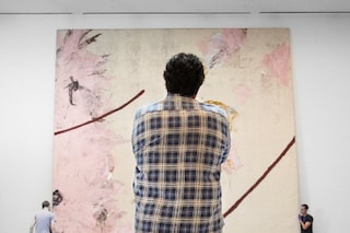 Photo of Julian Schnabel at the AGO by Ian Lefebvr
