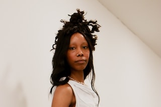 Backstage at the AW20 Di Petsa fashion show 