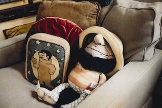 A Wild Thing relaxing in Maurice Sendak&#39;s armchair