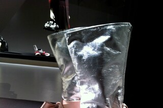 The amazing Prada maiko stacked shoes and metallic