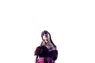 Dress and shoes by Alexander McQueen.